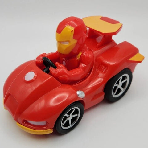 Iron Man Style Racing Car Toy – Superhero Pull-Back Vehicle for Kids
