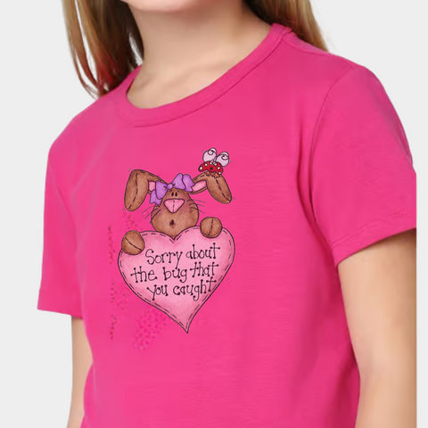 Sorry About the Bug T-Shirt – Pink