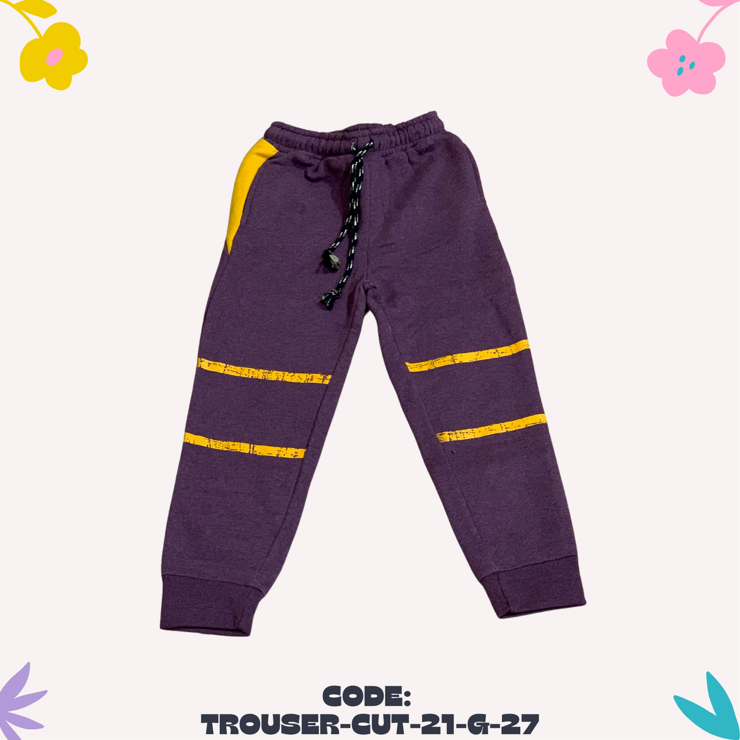Purple Yellow Lining Trouser