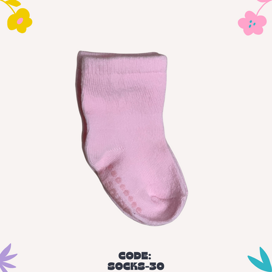 Pink Plain socks 6-12M