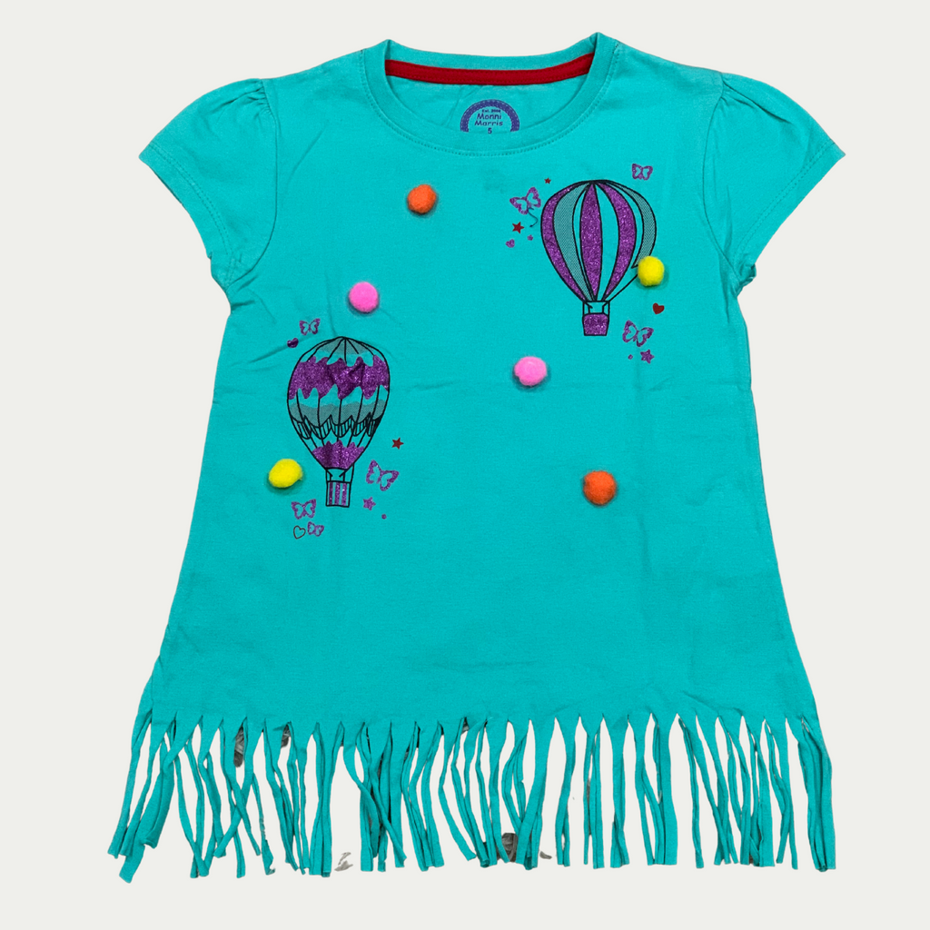 Aqua Green Pom Pom & Balloons