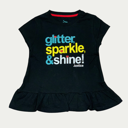 Black Glitter Sparkle & Shine shirt