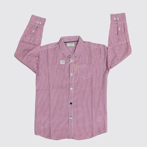 Red Check Formal Shirt - kid Styler