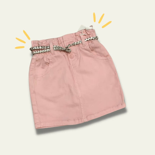 Pink denim Skirt
