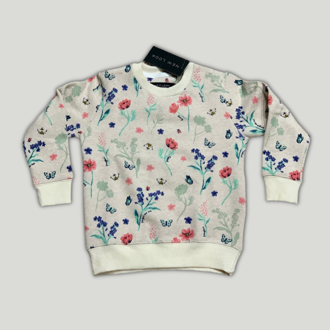 Cream flower printed shirt