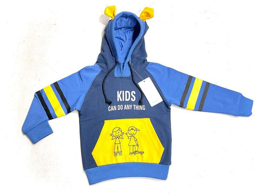 Blue Sleeves Kids Can do anything Hoodie