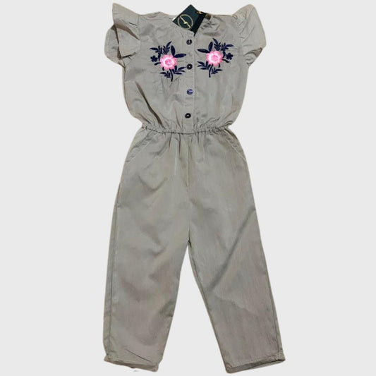 Grey Embroided Jumpsuit