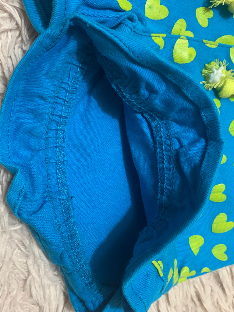 Ferozi Heart Cotton Short