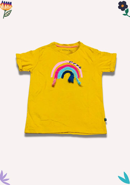 Yellow Rainbow embroided Shirt