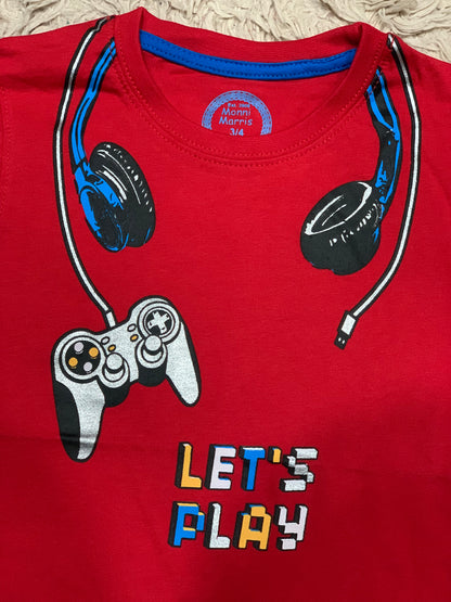 Red Let's Play shirt
